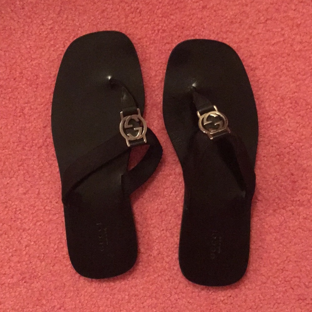 Black Gucci sandals- Ladies size 9
